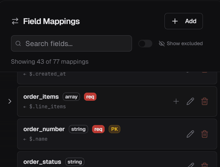 Figure 3: Field Mappings Panel