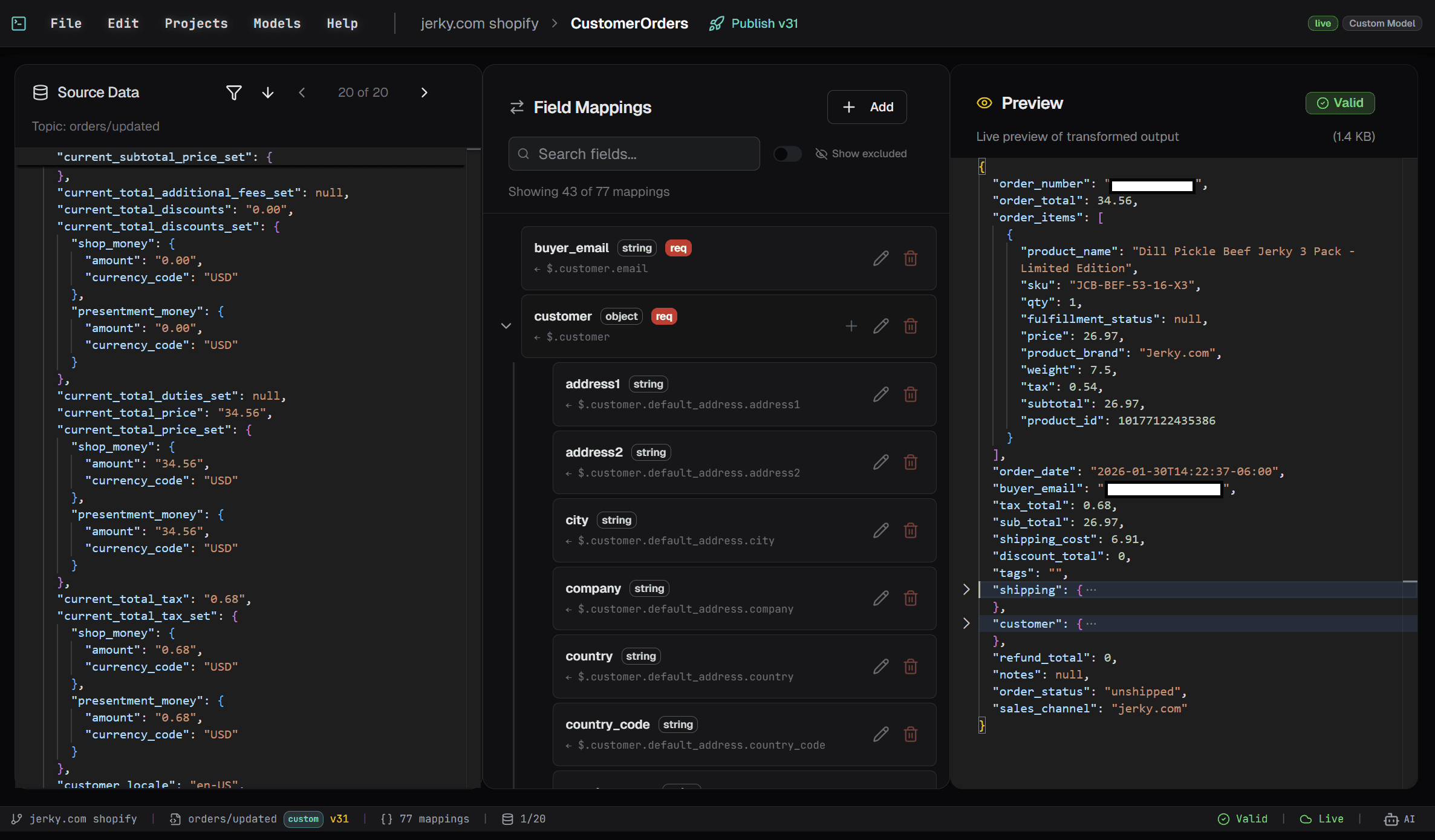 Figure 2: Transformation IDE